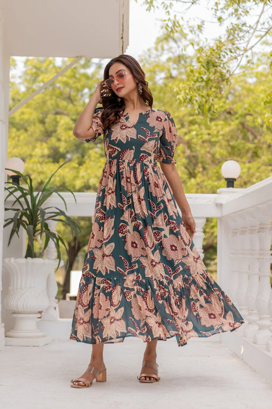 Sage green Maxi Dress