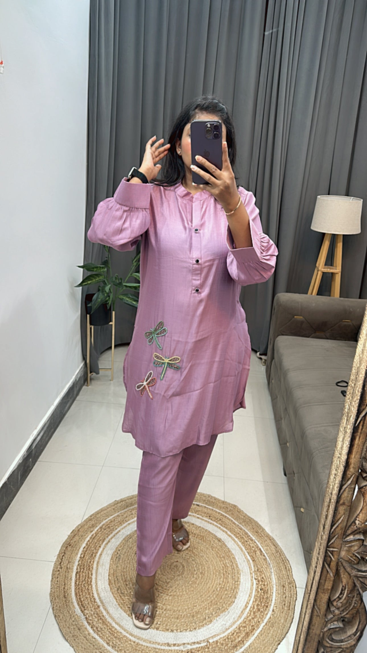 Mauve Two Piece Set