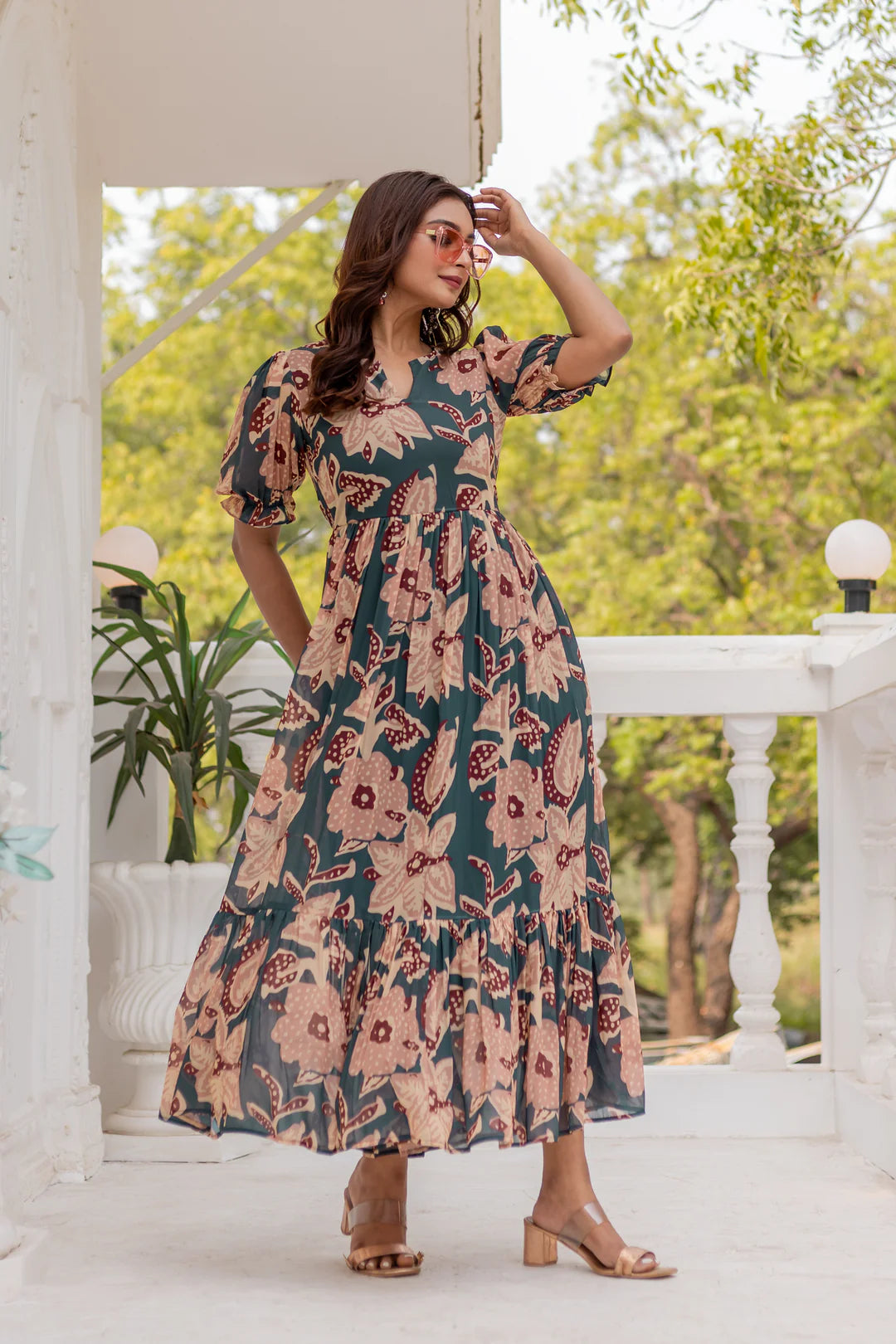 Sage green Maxi Dress