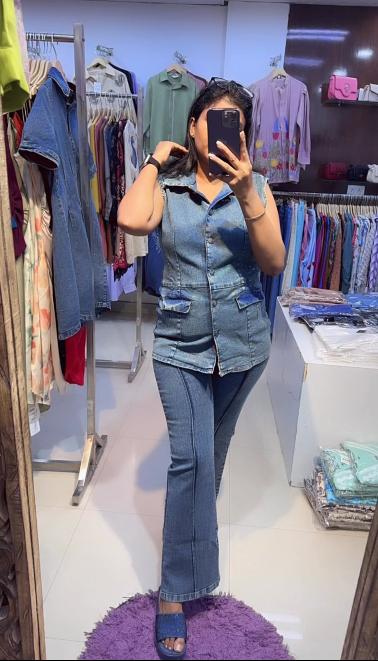Sily Two Piece Denim Co-ord Set