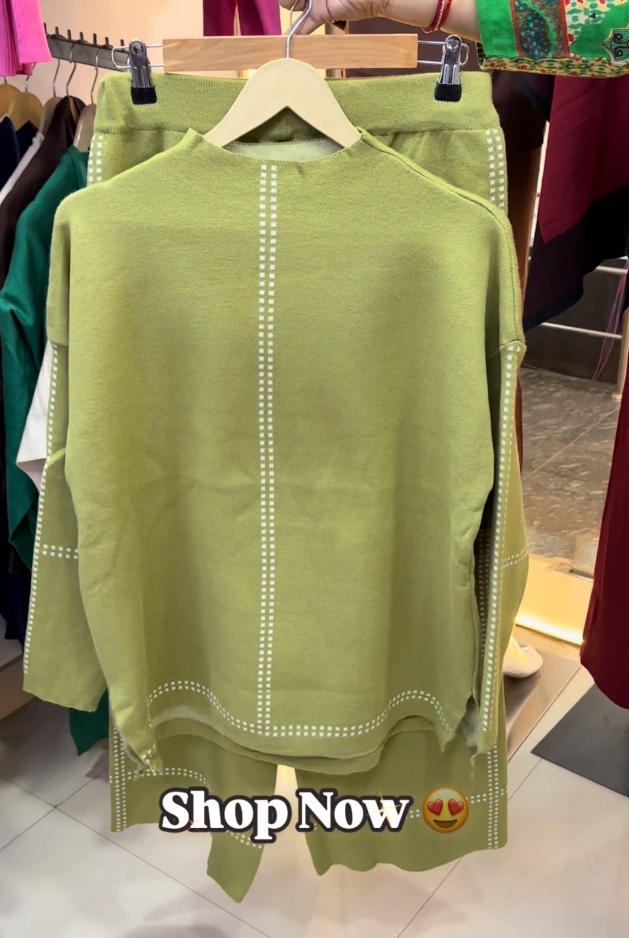 Stripe Winter 2 Pc Co-ord Set