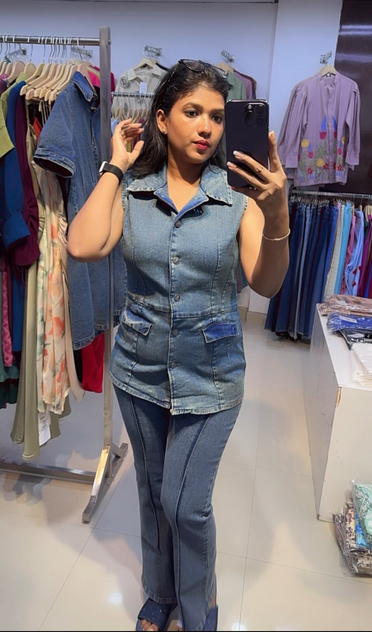 Sily Two Piece Denim Co-ord Set