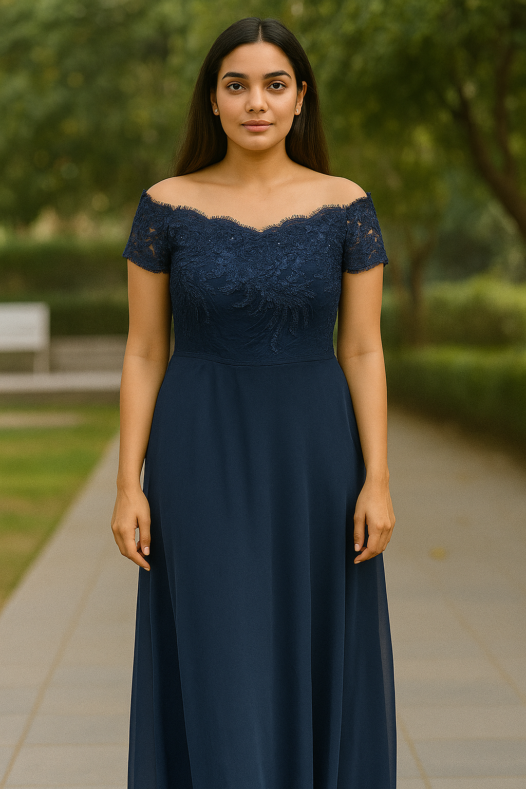 Navy blue Long Dress