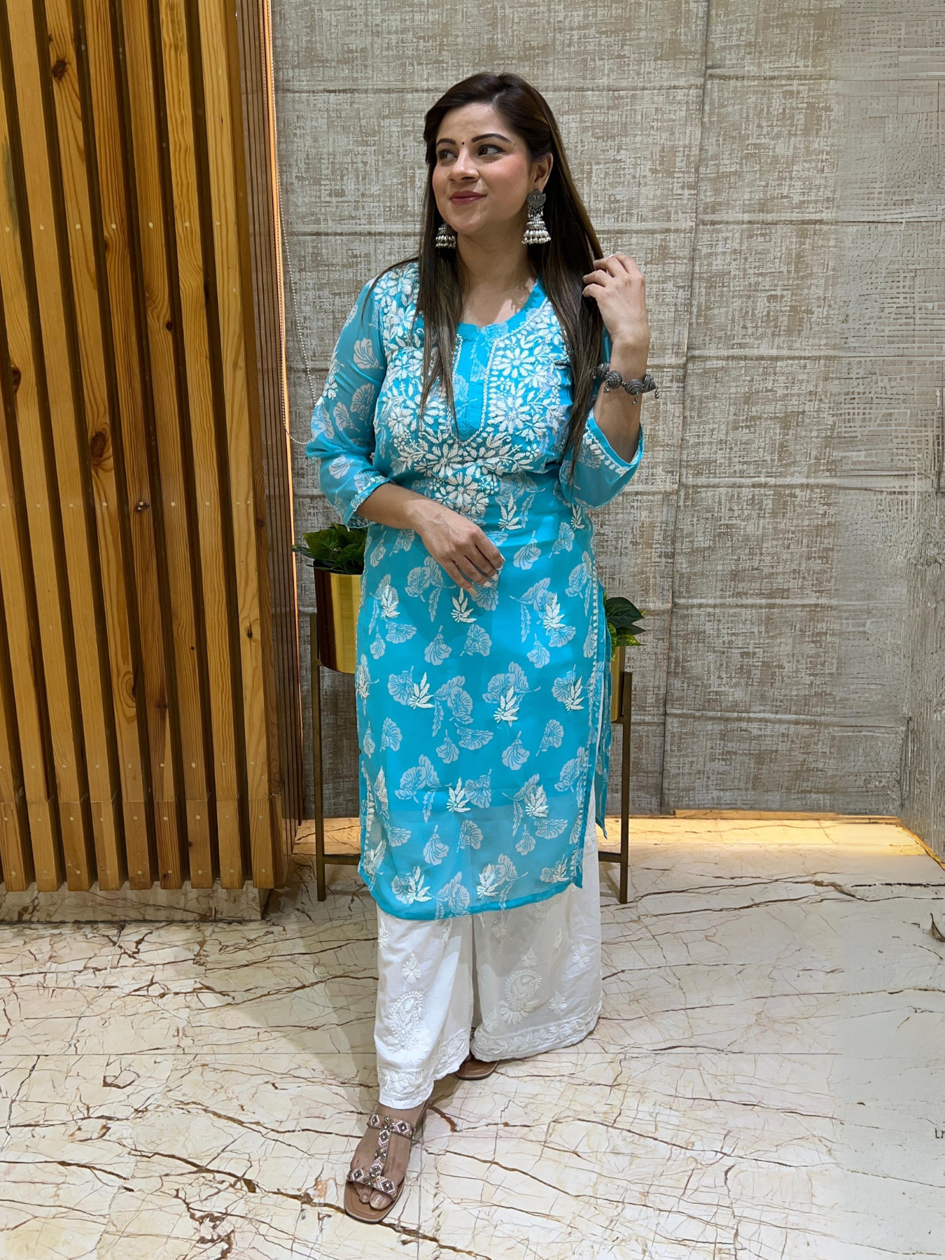 Jannat Georgette Embroidery Kurti with inner