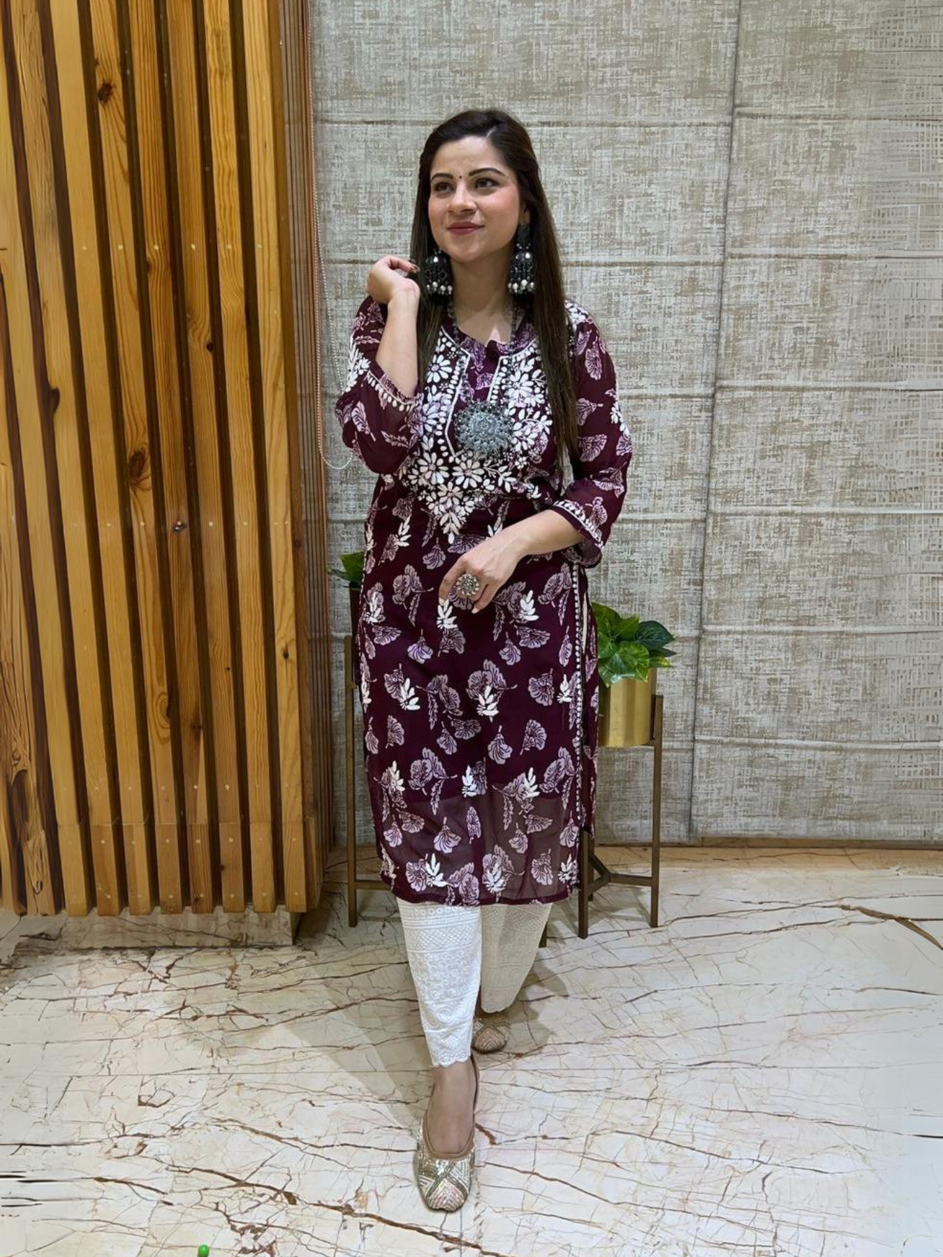 Jannat Georgette Embroidery Kurti with inner