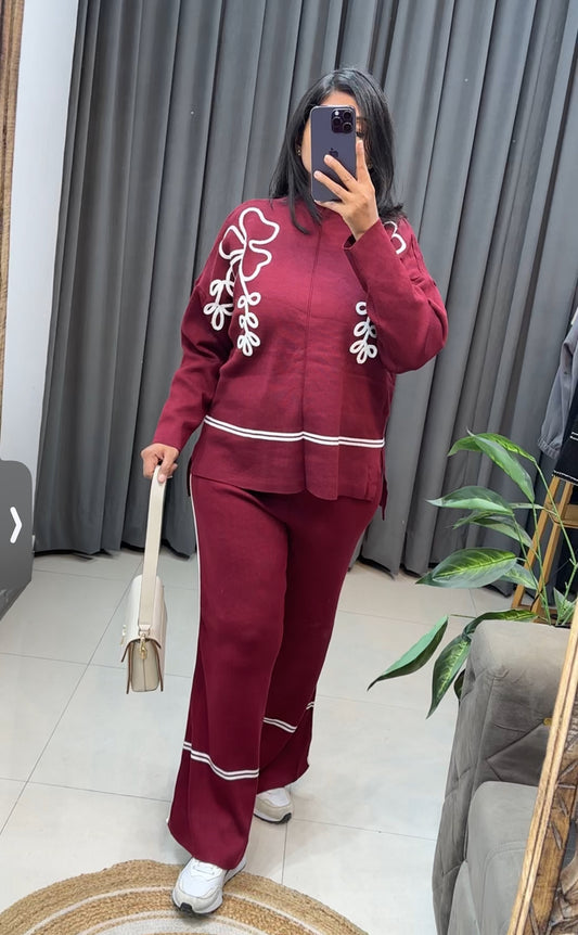 Striped Flower Co ord set