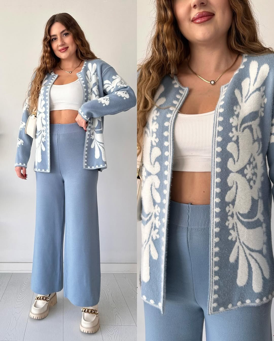 Front Open Two Piece Set