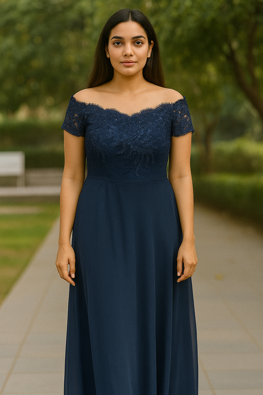Navy blue Long Dress