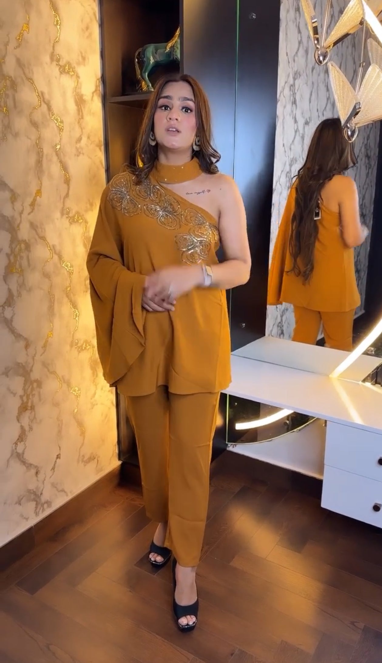 One shoulder Co-ord Set