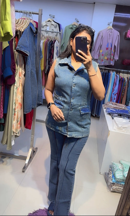 Sily Two Piece Denim Co-ord Set