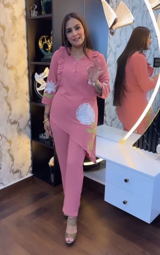 Baby pink Two Piece Set