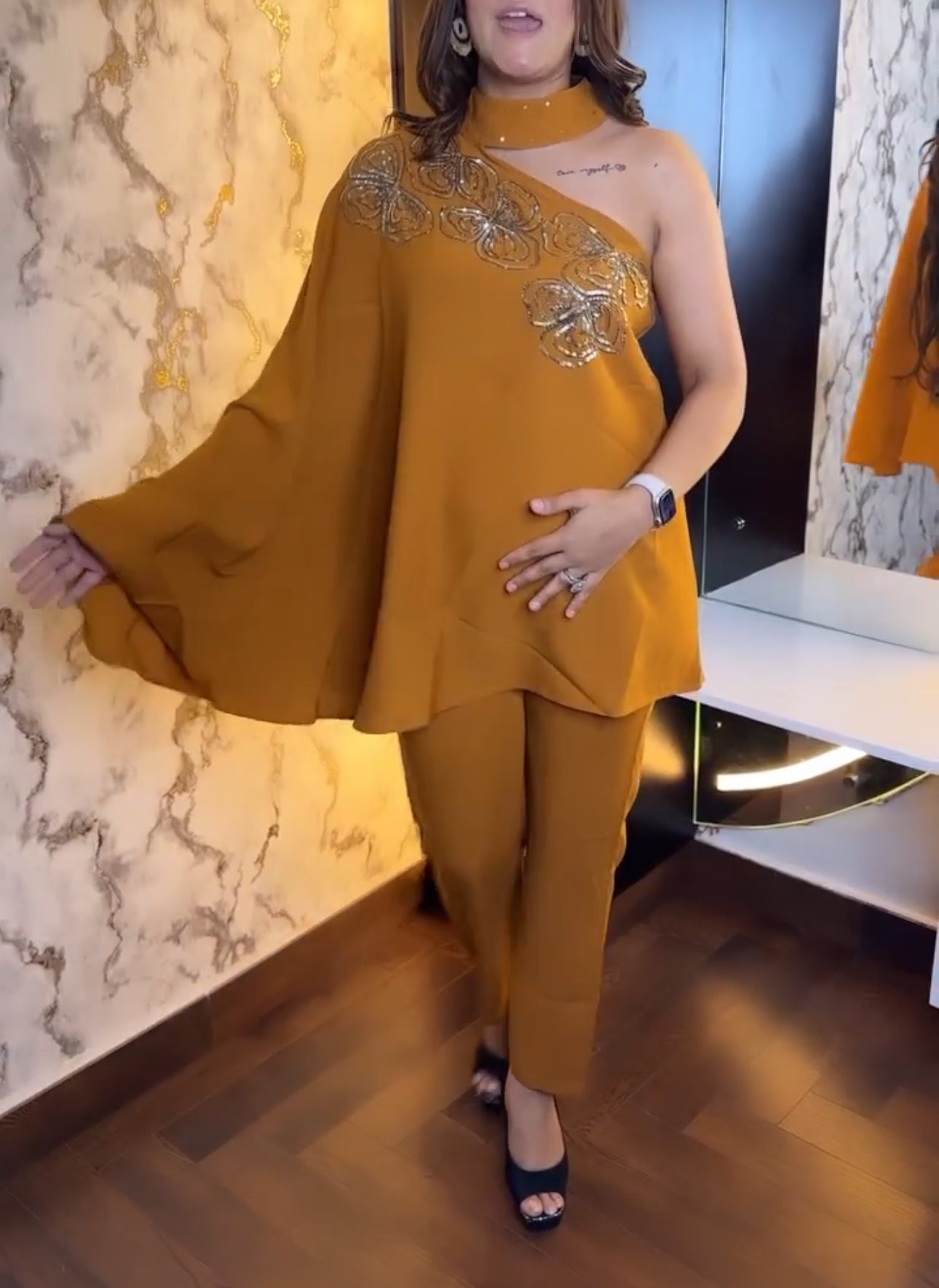 One shoulder Co-ord Set